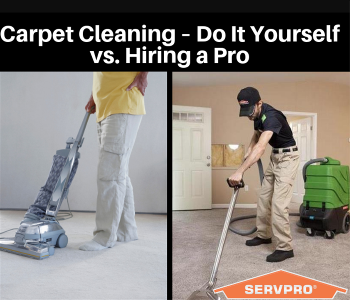 Carpet Cleaning by two people one servepro person the other a normal person